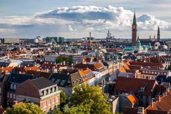 Copenhagen city skyline