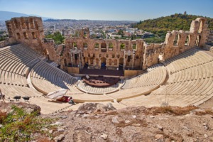 Ancient theatre at the Acropolis, Athens