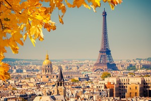 Eiffel Tower, Paris in autumn