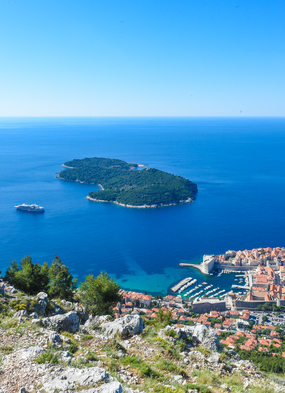 Ponant's Le Lyrial in Dubrovnik, one of the best small ship cruises to Croatia and the Adriatic