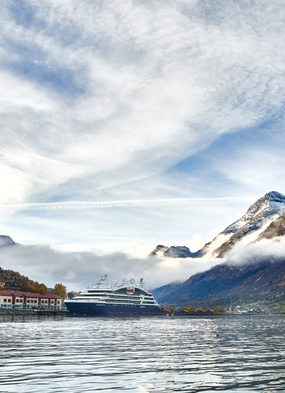 Ponant's Le Champlain, one of the best small ship cruise options in the Norwegian Fjords