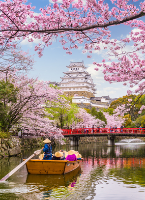 Himeji Castle in Japan, one of the best garden cruise destinations