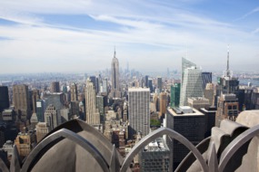 View of Manhattan skyline from Top of the Rock, New York