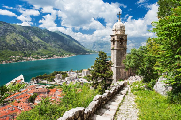 View over the old town of Kotor, Montenegro